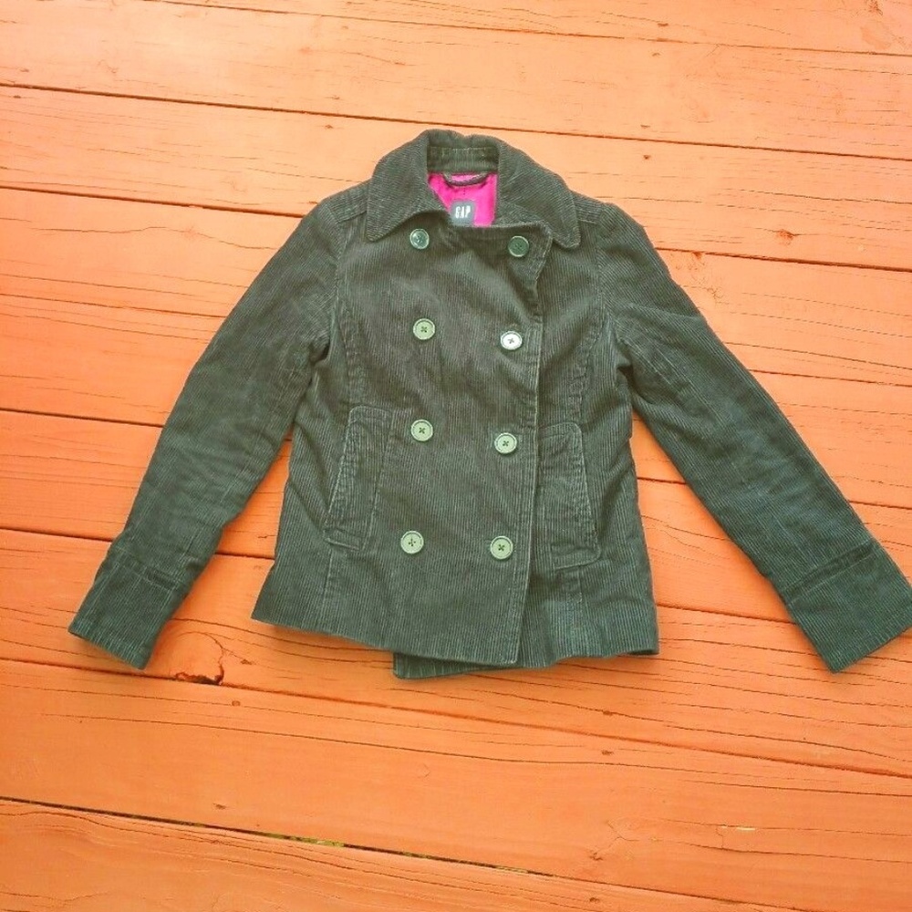 GapBlack-Peacoat-Jacket-Coat-Corduroy-Cord-Women
